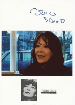 Juliette Greco † 2020  Frankreich  Musik Autogramm Karte original signiert 