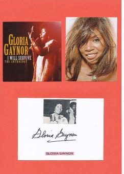Gloria Gaynor  Musik Autogramm Karte original signiert 