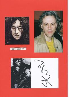 Bob Geldof   Musik Autogramm Karte original signiert 