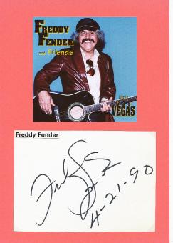 Freddy Fender † 2006  Country   Musik Autogramm Karte original signiert 