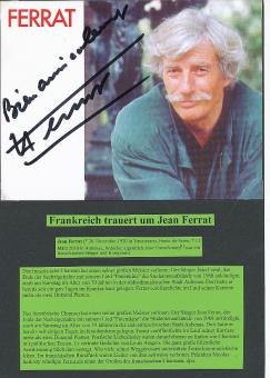 Jean Ferrat † 2010  Frankreich Chanson  Musik Autogrammkarte original signiert 