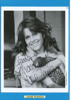Jane Fonda  USA  Film + TV  Autogramm Foto  original signiert 