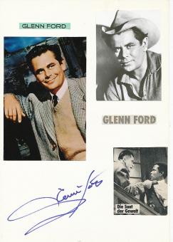 Glenn Ford † 2006  USA  Film & TV Autogramm Karte original signiert 