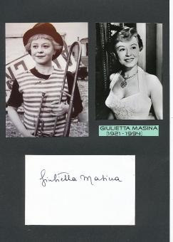 Giulietta Masina  † 1994  Film & TV Autogramm Karte original signiert 