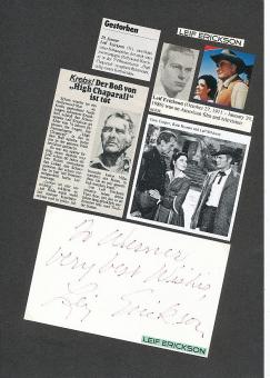 Leif Erickson  † 1986  High Chaparall  Film & TV Autogramm Karte original signiert 