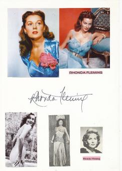 Rhonda Fleming † 2020  USA  Film & TV Autogramm Karte original signiert 