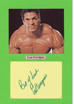 Lou Ferrigno  Hulk   Film + TV Autogramm Karte original signiert 