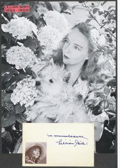 Lillian Gish † 1993  USA   Film & TV Autogramm Karte original signiert 