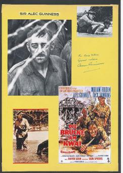 Alec Guinness † 2000   Film & TV Autogramm Karte original signiert 