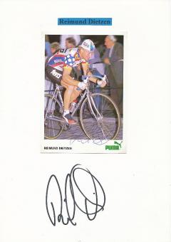 2  x  Reimund Dietzen  Radsport Autogrammkarte + Karte original signiert 