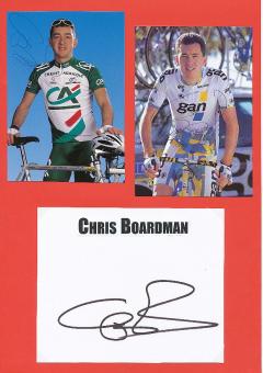3  x  Chris Boardman  GB  Radsport Autogrammkarte + Karte original signiert 