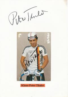 2  x  Klaus Peter Thaler  Radsport Autogrammkarte + Karte original signiert 