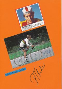 2  x  Klaus Peter Thaler  Radsport Autogrammkarte + Karte original signiert 
