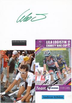 2  x  Andreas Klöden  Radsport Autogrammkarte + Karte original signiert 