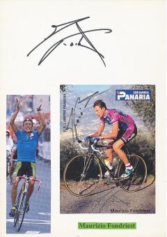 2  x  Maurizio Fondriest  Italien  Radsport Autogrammkarte + Karte original signiert 
