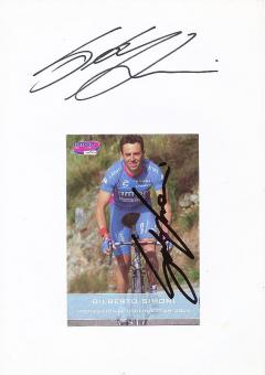 2  x  Gilberto Simoni  Italien  Radsport Autogrammkarte + Karte original signiert 
