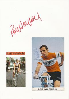 2  x  Rolf Wolfshohl  Radsport Autogrammkarte + Karte original signiert 