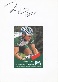 2  x  Jens Voigt   Radsport Autogrammkarte + Karte original signiert 