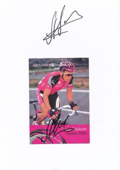 2  x  Alexander Winokurow  Radsport Autogrammkarte + Karte original signiert 