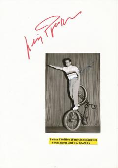 2  x  Heinz Pfeiffer † 2015  Kunstrad  Radsport Autogrammkarte + Karte original signiert 