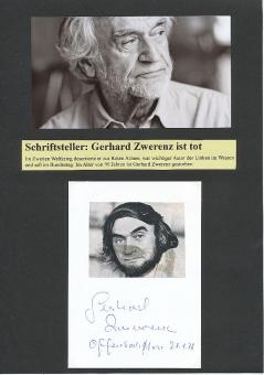 Gerhard Zwerenz † 2015  Schriftsteller  Literatur Karte original signiert 