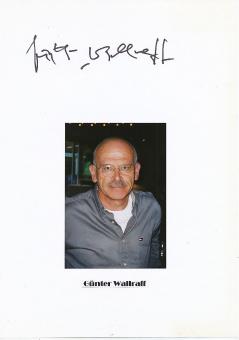 Günter Wallraff  Schriftsteller  Literatur Karte original signiert 