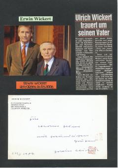 Erwin Wickert † 2008  Schriftsteller  Literatur Karte original signiert 