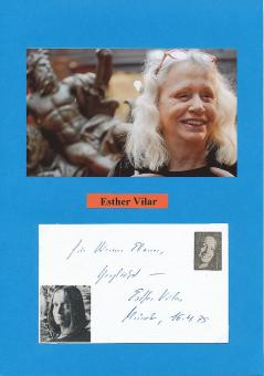 Esther Vilar  Schriftstellerin  Literatur Karte original signiert 