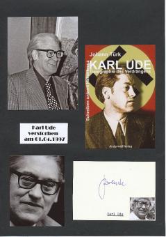 Karl Ude † 1997  Schriftsteller  Literatur Karte original signiert 