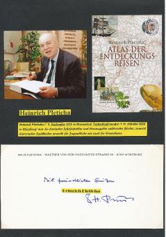Heinrich Pleticha † 2010  Schriftsteller  Literatur Karte original signiert 