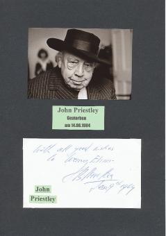 John Boynton Priestley † 1984  GB  Schriftsteller  Literatur Karte original signiert 