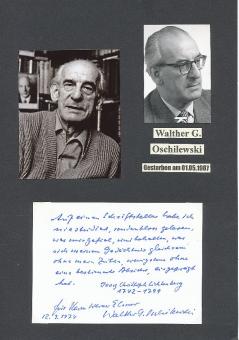 Walther G.Oschilewski † 1987  Schriftsteller  Literatur Karte original signiert 