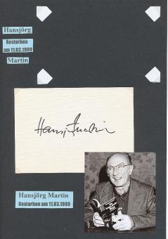 Hansjörg Martin † 1999  Schriftsteller  Literatur Karte original signiert 