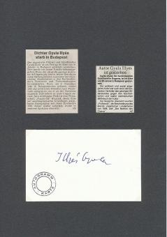 Gyula Illyes † 1983  Ungarn  Schriftsteller  Literatur Karte original signiert 