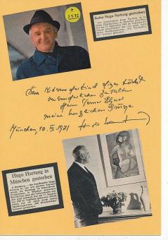 Hugo Hartung † 1972  Schriftsteller  Literatur Karte original signiert 