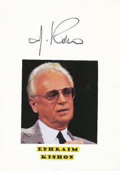 Ephraim Kishon † 2005  Ungarn  Schriftsteller  Literatur Karte original signiert 