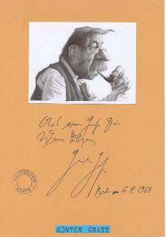 Günter Grass † 2015  Schriftsteller 1999 Literatur Nobelpreis Karte original signiert 