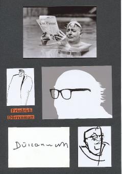 Friedrich Dürrenmatt † 1990  Schweiz  Schriftsteller  Literatur Karte original signiert 
