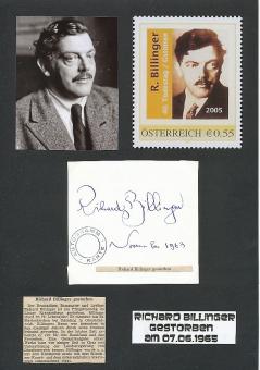 Richard Billinger † 1965  Österreich  Schriftsteller  Literatur Karte original signiert 