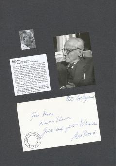 Max Brod † 1968  Schriftsteller  Literatur Karte original signiert 