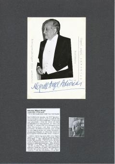 Miguel Angel Asturias † 1974 Guetemala  Schriftsteller 1967 Nobelpreis für Literatur Karte original signiert 