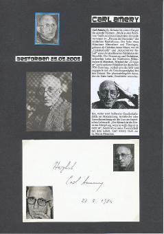 Carl Amery † 2005  Schriftsteller  Literatur Karte original signiert 