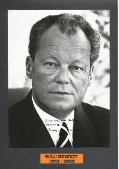 Willy Brandt † 1992  Bundeskanzler  Politik Autogramm Foto original signiert 
