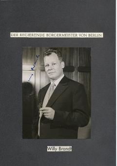 Willy Brandt † 1992  Bundeskanzler  Politik Autogramm Foto original signiert 