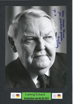 Ludwig Erhard † 1977  Bundeskanzler  Politik Autogramm Foto original signiert 