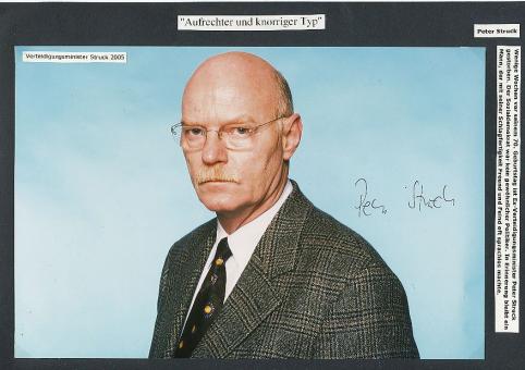 Peter Struck † 2012 Minister  Politik Autogramm Foto original signiert 