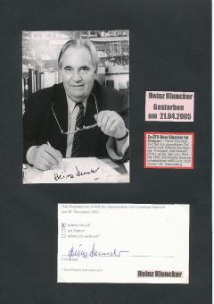 2  x  Heinz Kluncker † 2005   ÖTV  Vorsitzender Politik Autogrammkarte + Karte original signiert 