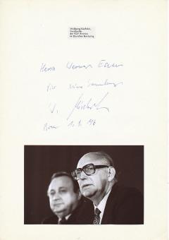 Wolfgang Mischnick † 2002   Politik Autogramm Karte original signiert 