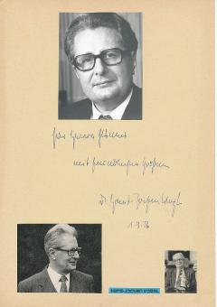 Hans Jochen Vogel † 2020   Politik Autogramm Karte original signiert 