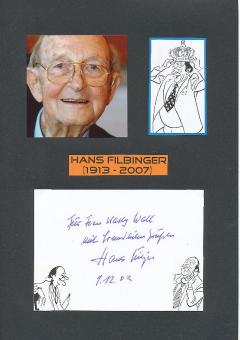 Hans Filbinger † 2007  Ministerpräsident Baden Würtemberg   Politik Autogramm Karte original signiert 